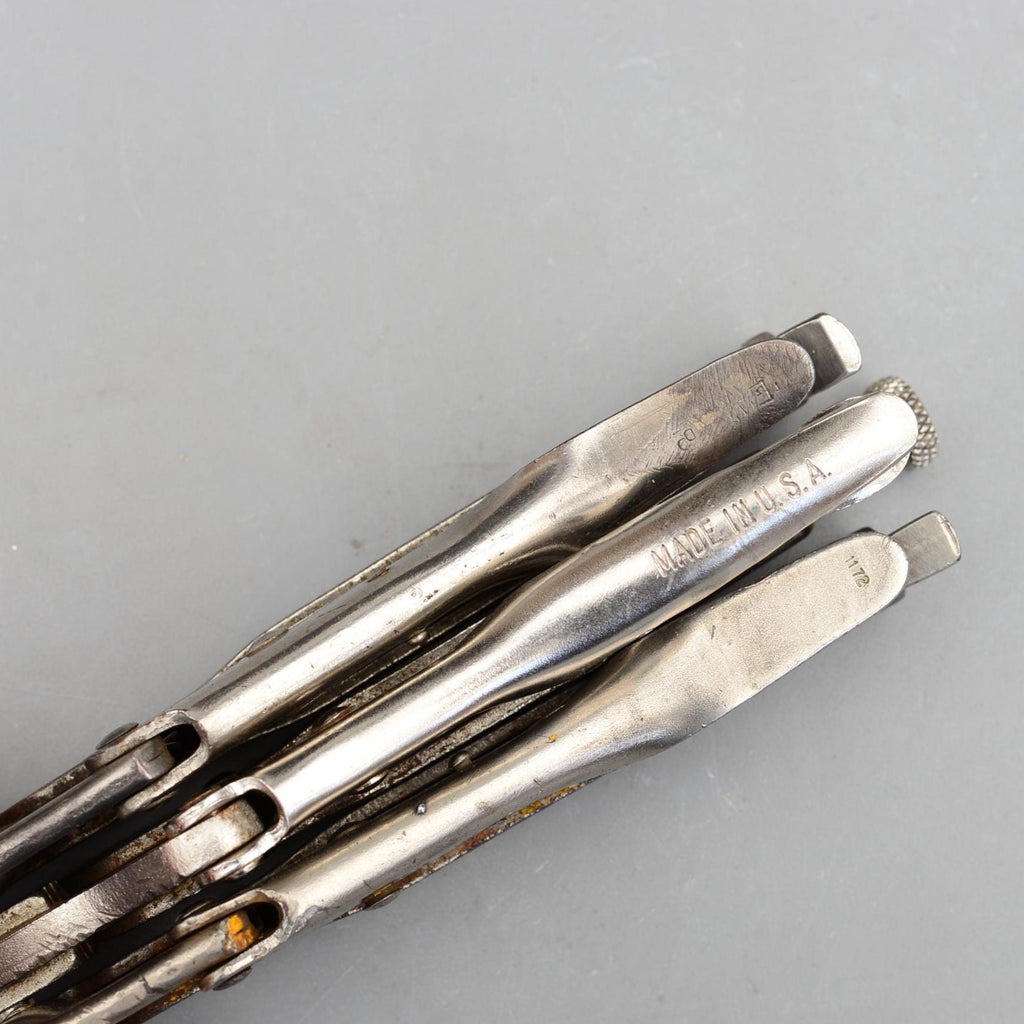 Set 3 Vintage 7'' MOLE Self Grip Welding Wrench Pliers