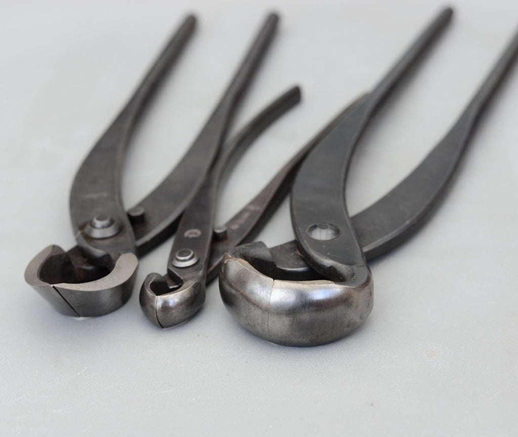 3 Vintage Japan Bonsai Professional Tools Japanese Concave Spherical Knob NOS