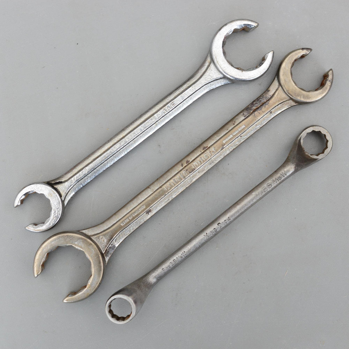 3 Vintage King Dick Spanner Made in England Classic Car Toolkit
