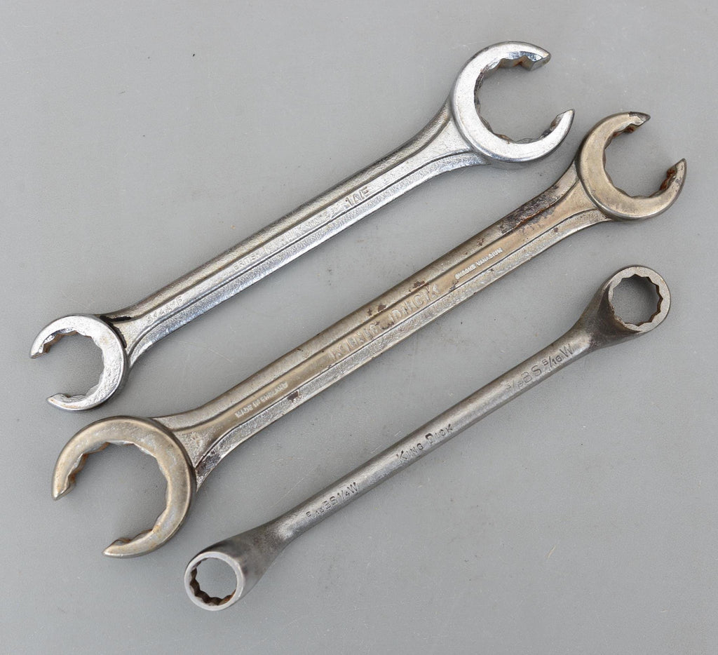 3 Vintage King Dick Spanner Made in England Classic Car Toolkit