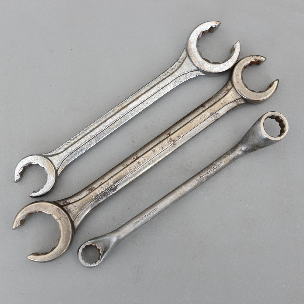 3 Vintage King Dick Spanner Made in England Classic Car Toolkit