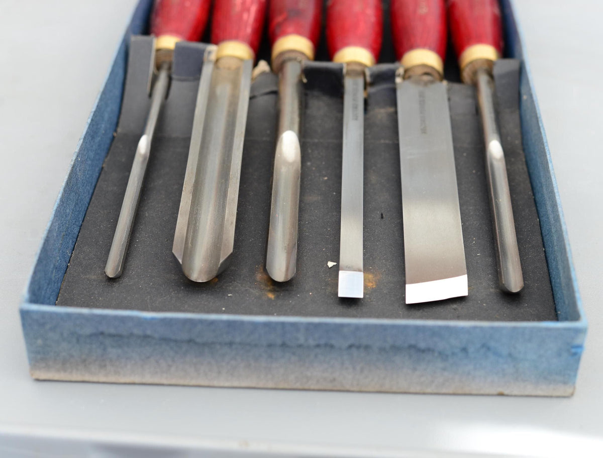 Set 6 Vintage Record Power 6 HSS Woodturning Tools Lathe Spindle Chisel Professional RPCHS6